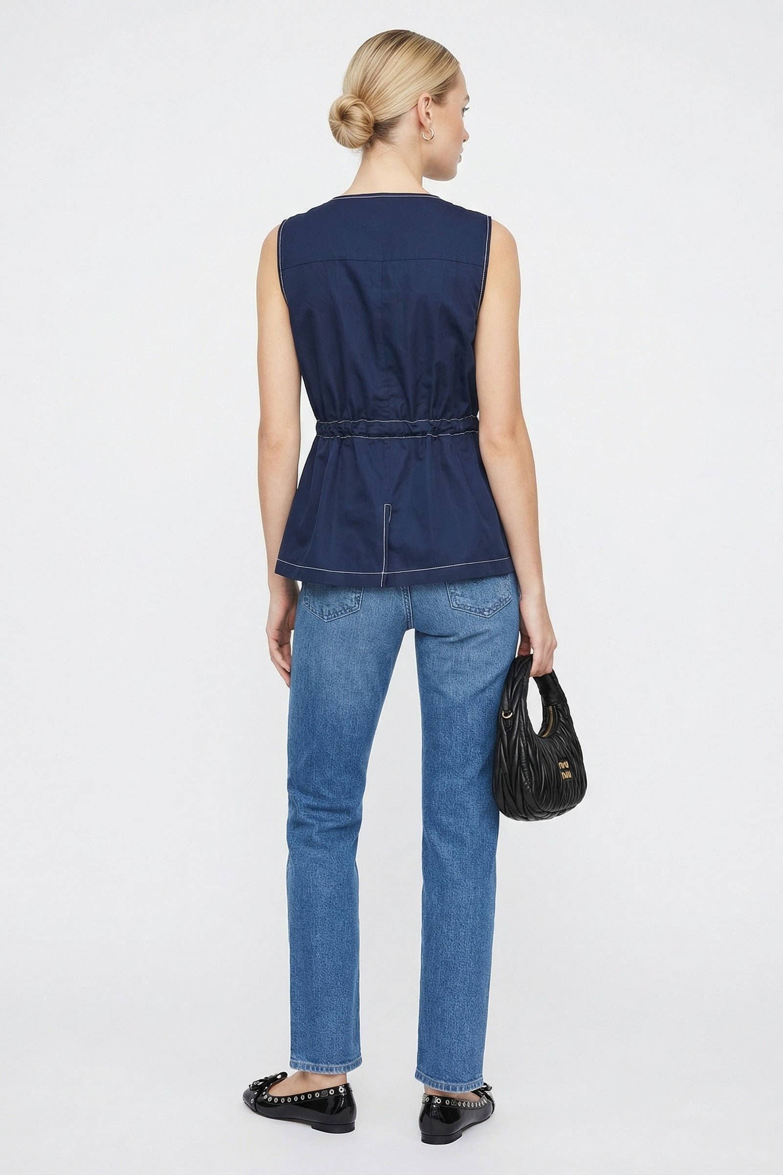 FULL & ZIP PEPLUM TOP