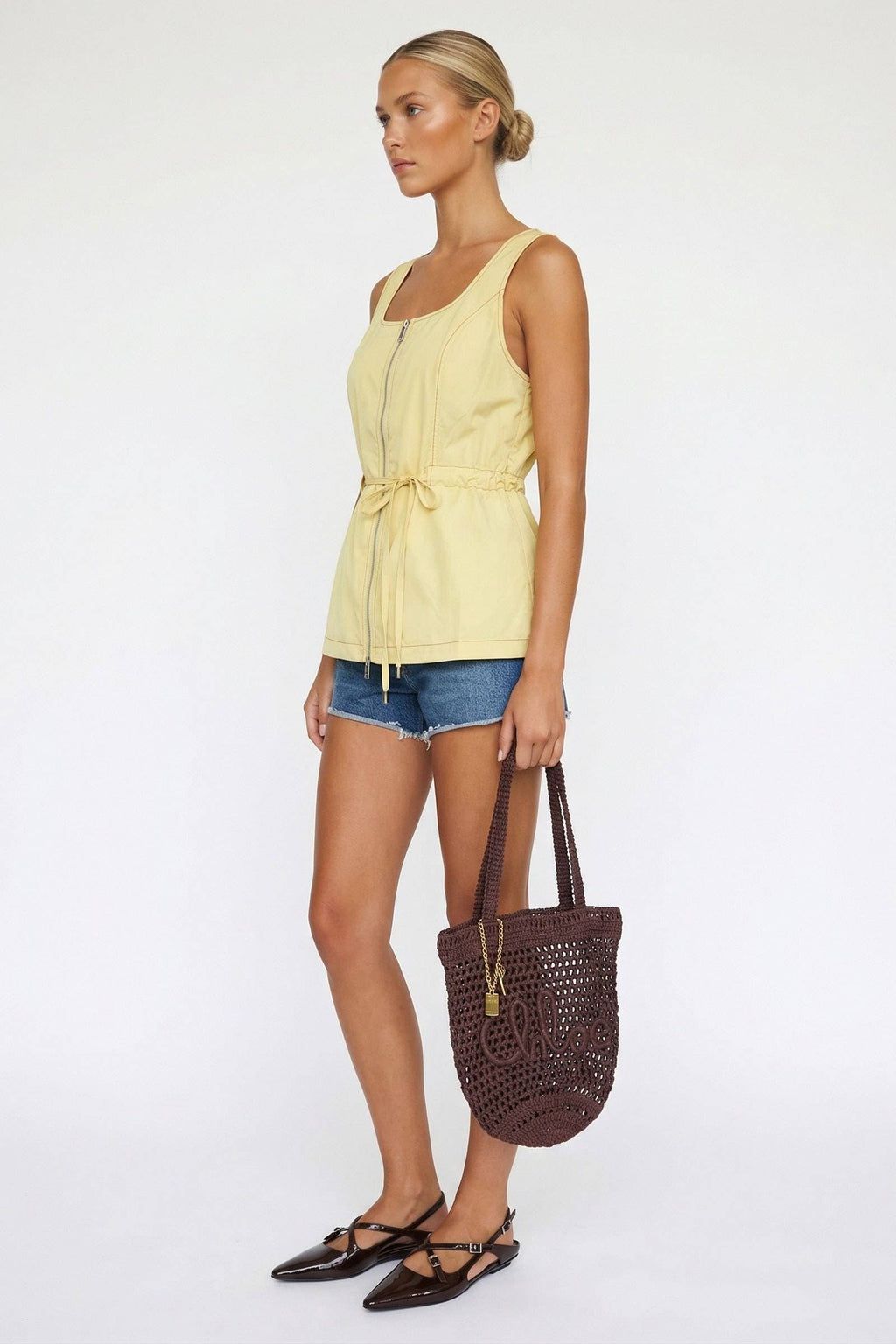 FULL & ZIP PEPLUM TOP