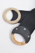 Rhinestone Buckle Plus Size Elastic Belt