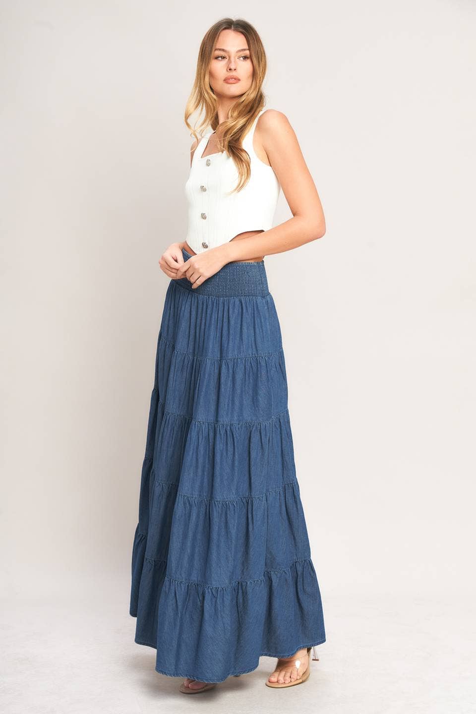 A lightweight maxi skirt