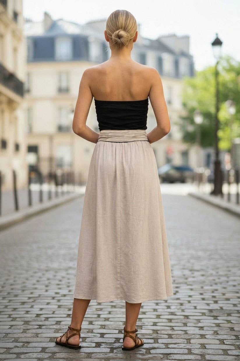 TIE ME PRETTY LINEN DRESS