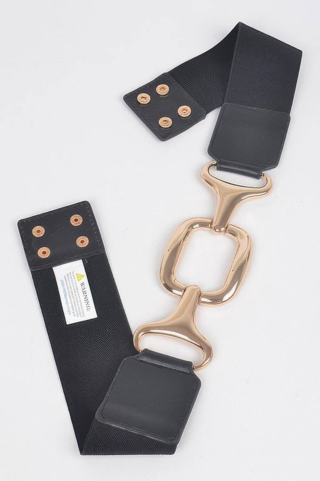 Silver Metal Buckle Stretch Waist Belt