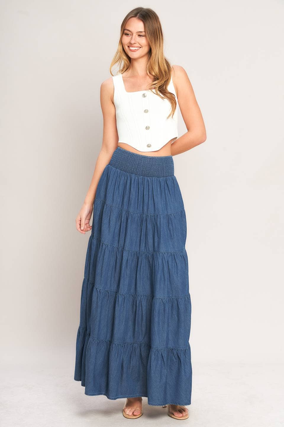 A lightweight maxi skirt