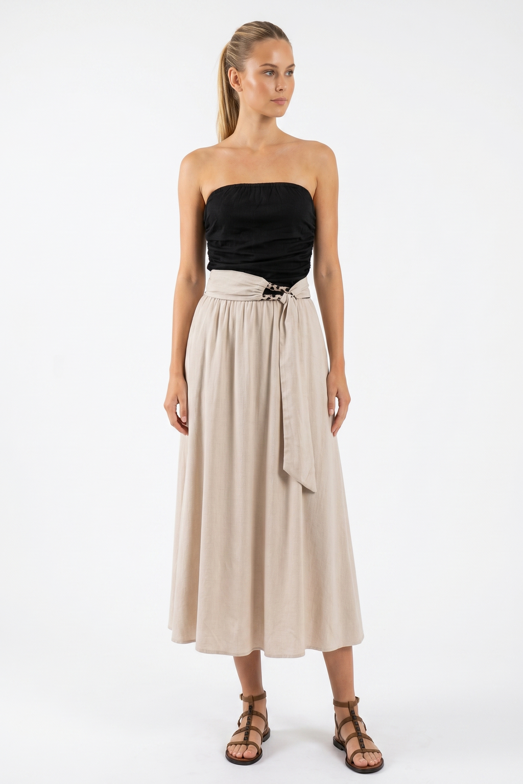 TIE ME PRETTY LINEN DRESS