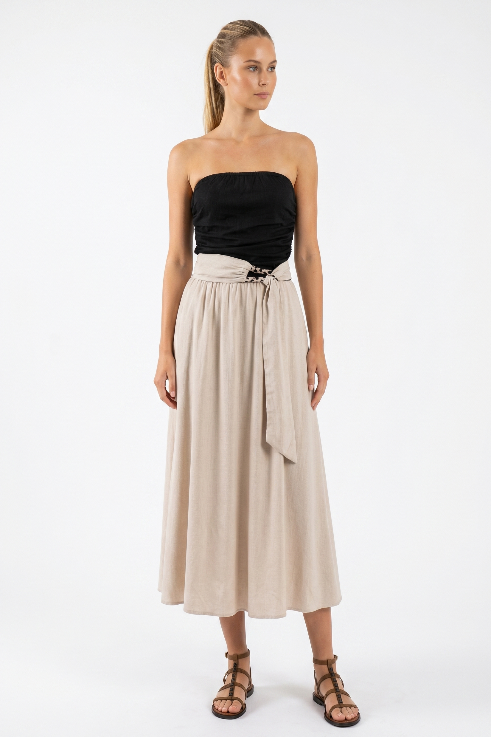 TIE ME PRETTY LINEN DRESS