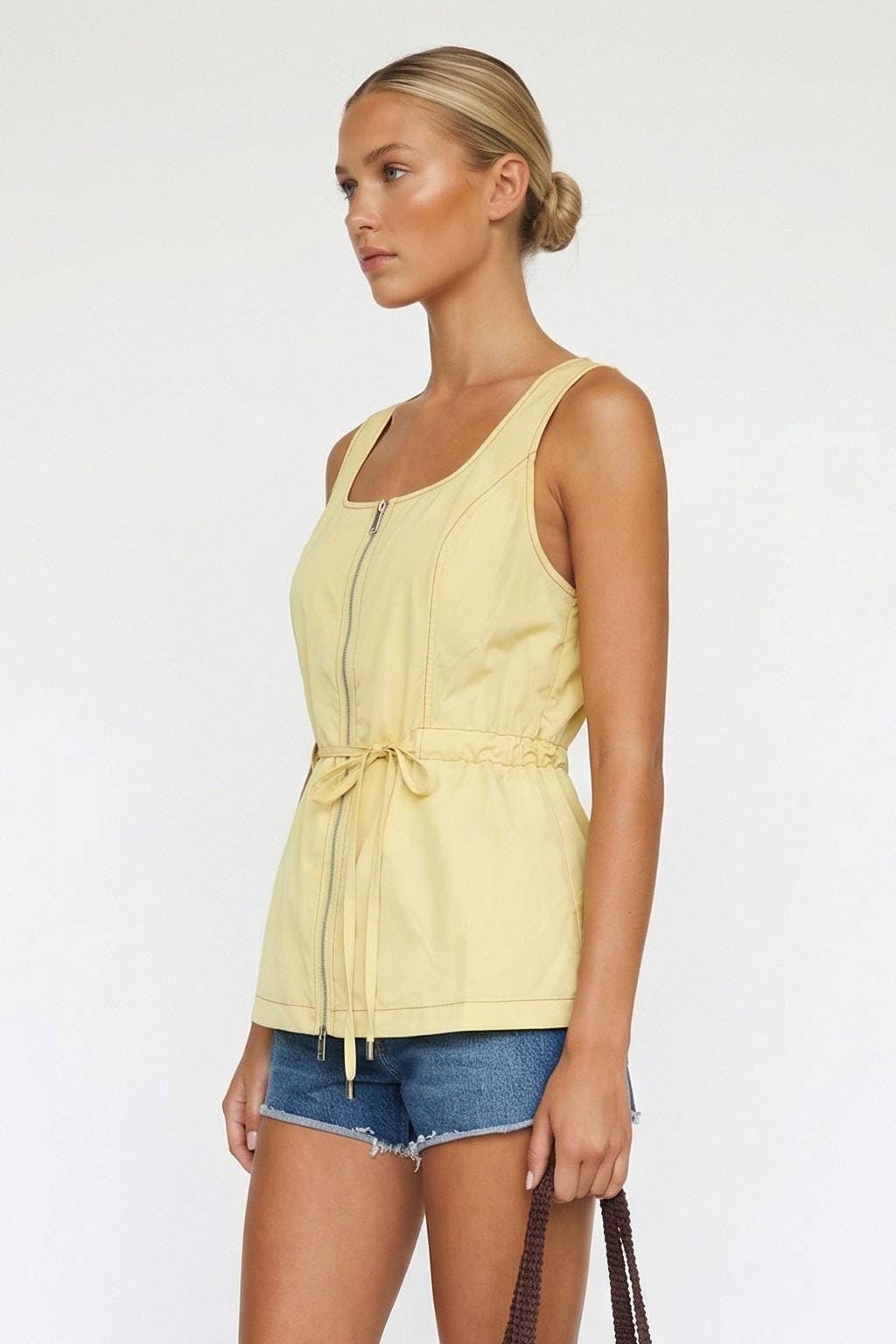 FULL & ZIP PEPLUM TOP