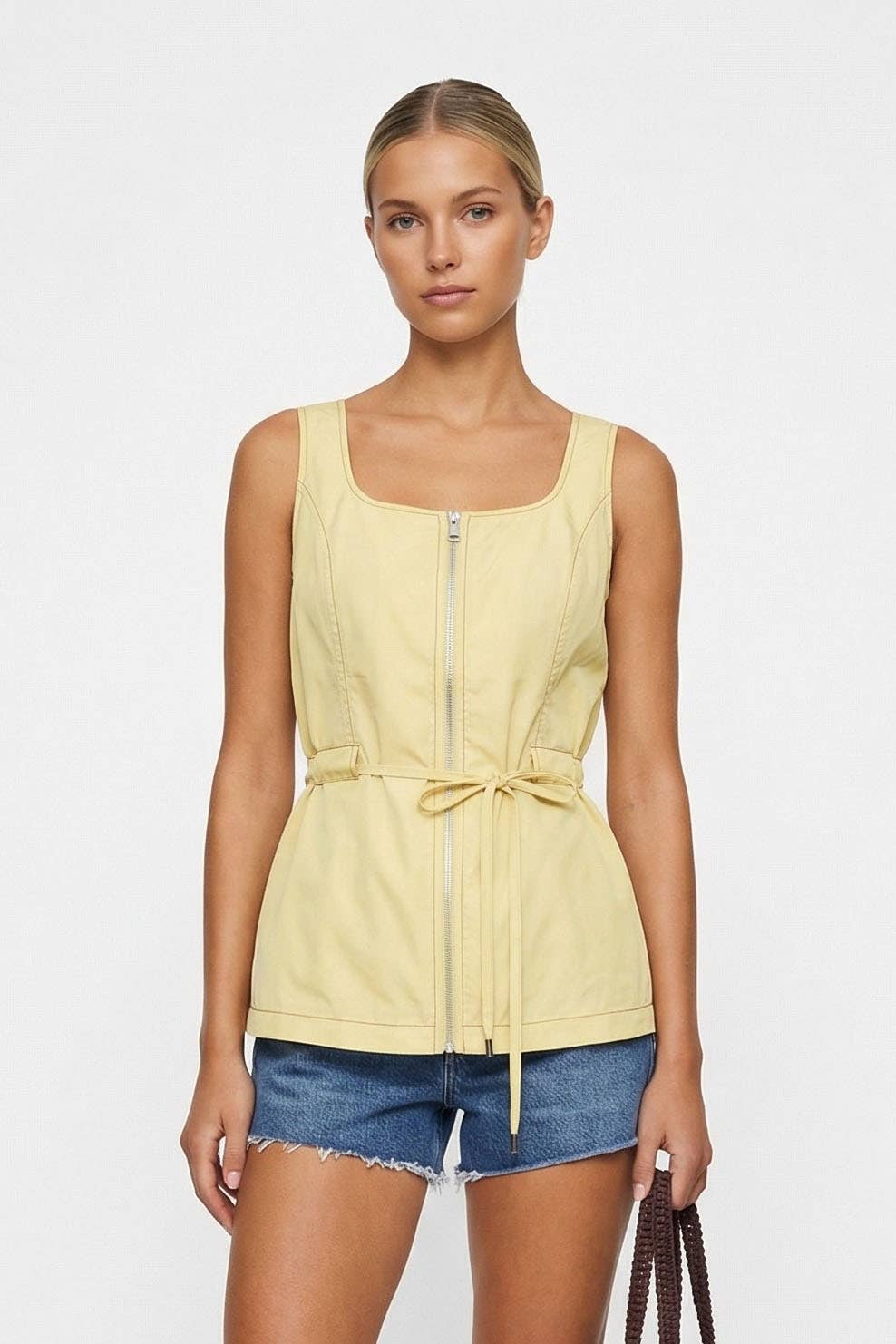 FULL & ZIP PEPLUM TOP