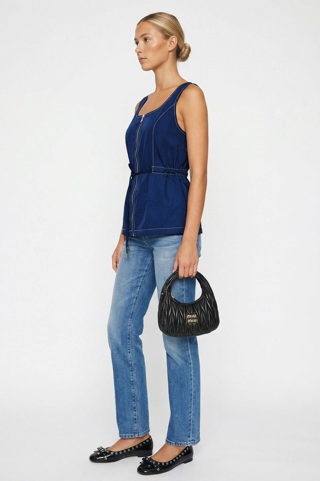 FULL & ZIP PEPLUM TOP