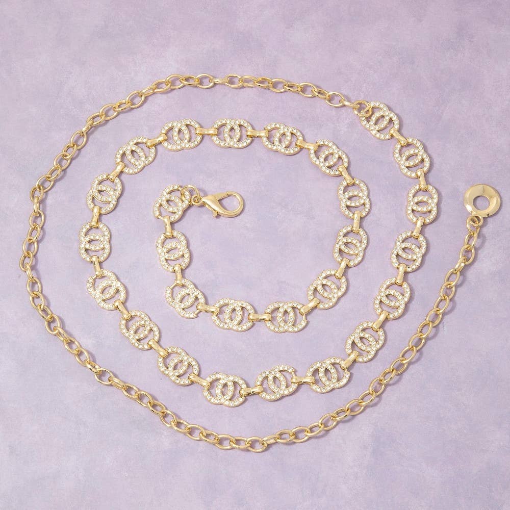 Double Circle Link Chain Belt