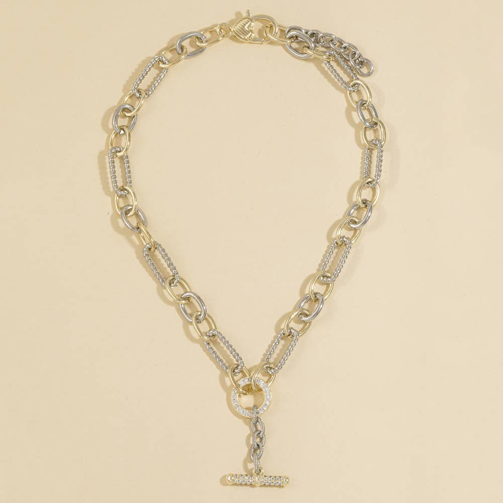 Toggle Bar Chunky Chain Necklace