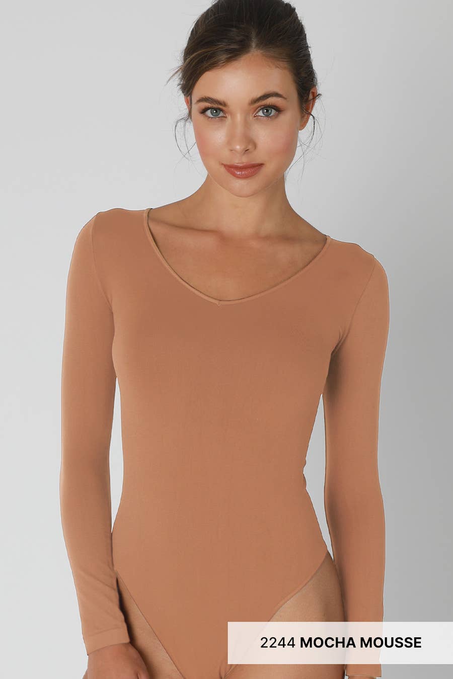 NS8340 - Jersey V Neck LS Bodysuit