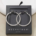 Secret Box Gold Dipped Cz Latch Hoop Earrings