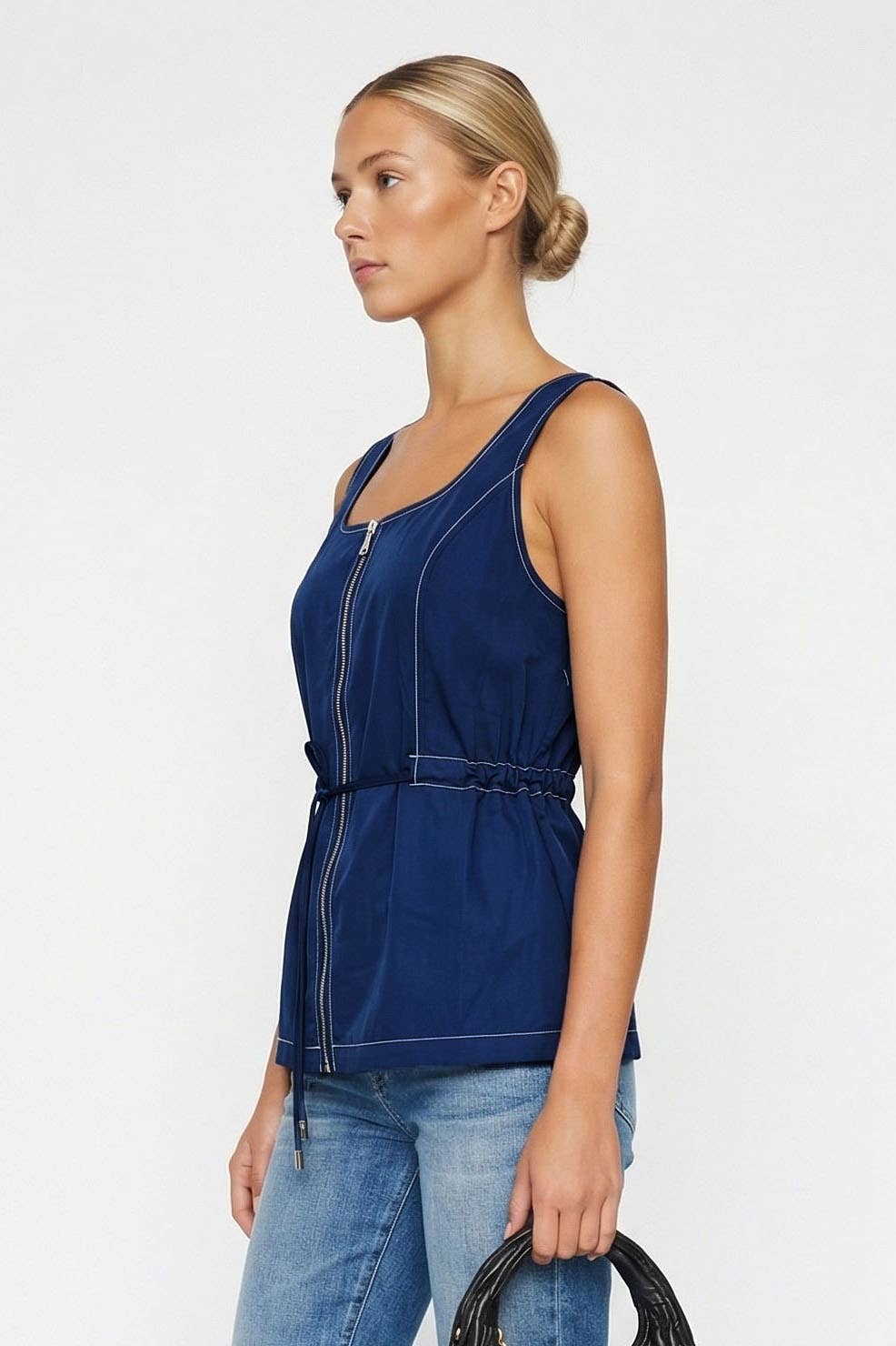 FULL & ZIP PEPLUM TOP