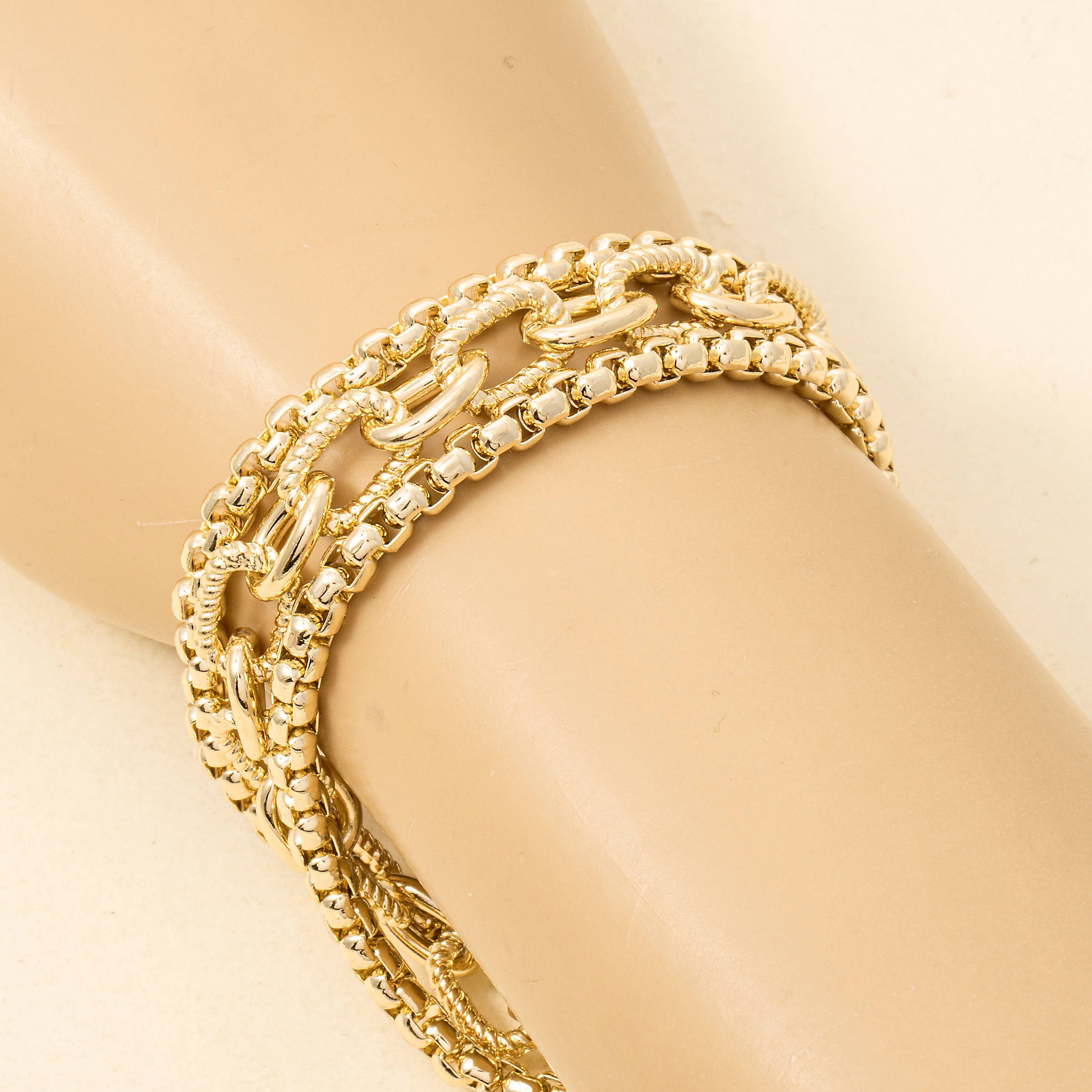 Magnetic Lock Gold Plated Bracelet