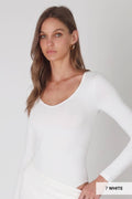 NIKI BIKI: Jersey V Neck Long Sleeve Bodysuit