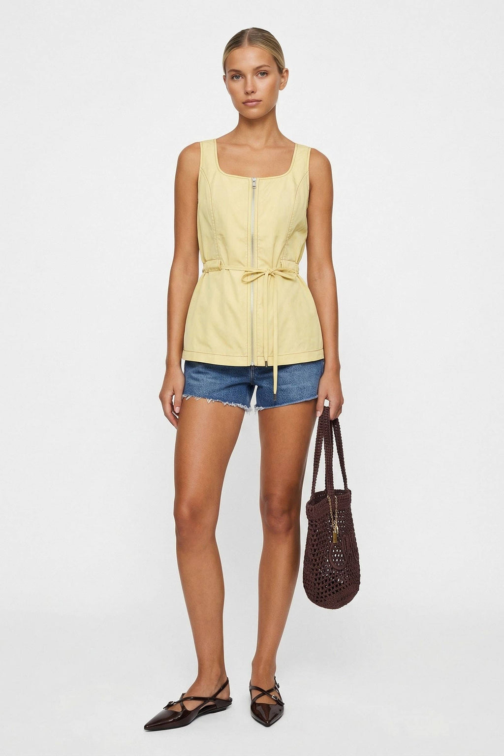 FULL & ZIP PEPLUM TOP