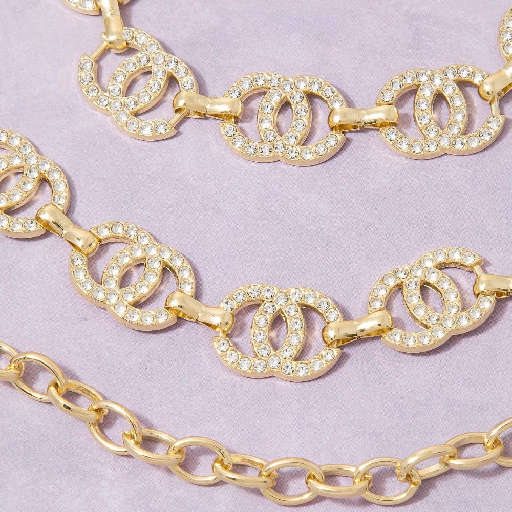Double Circle Link Chain Belt