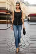 FULL & ZIP PEPLUM TOP