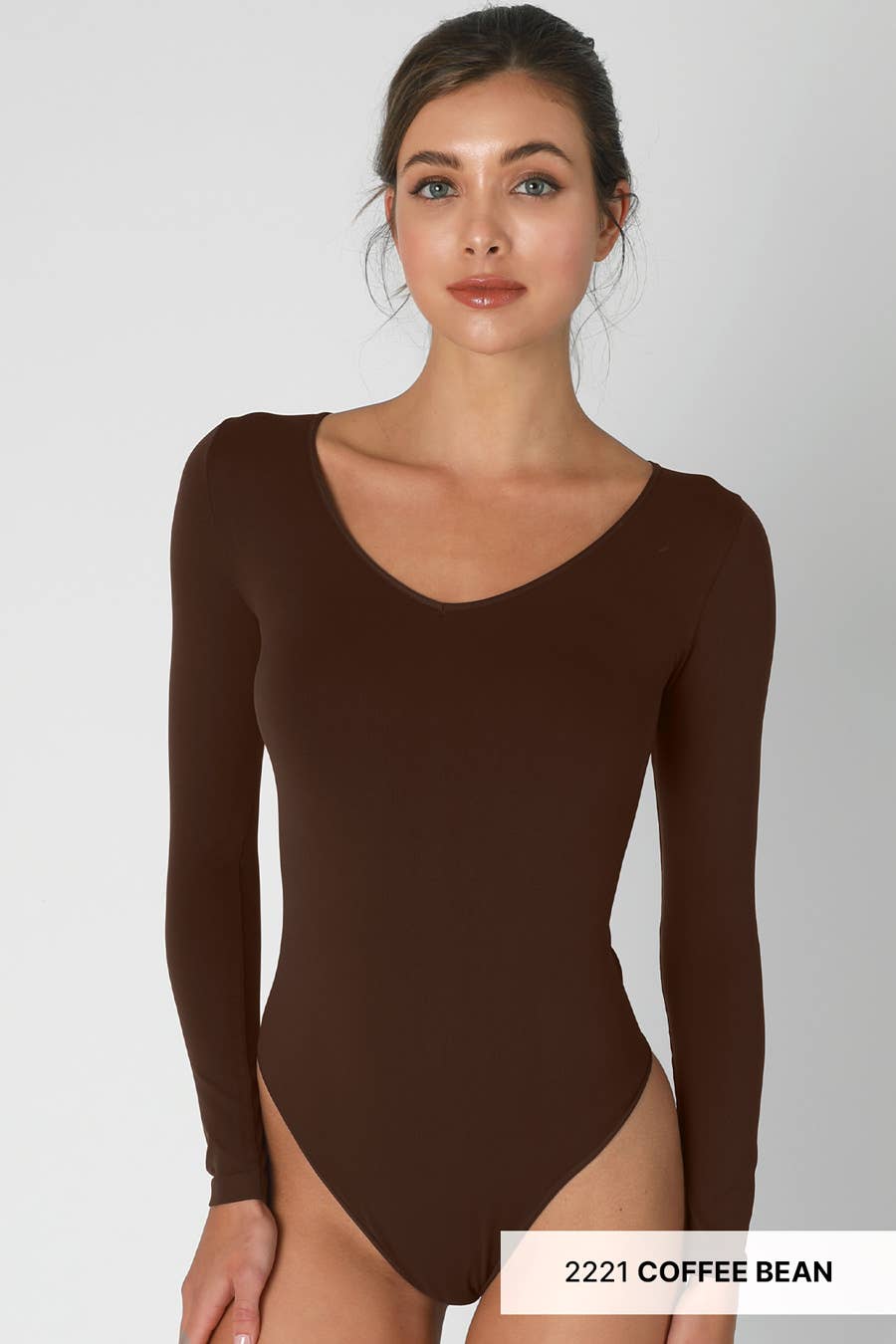 NS8340 - Jersey V Neck LS Bodysuit