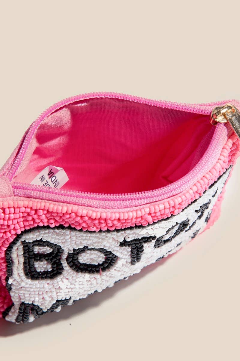 Seed Beaded Botox Money Coin Purse