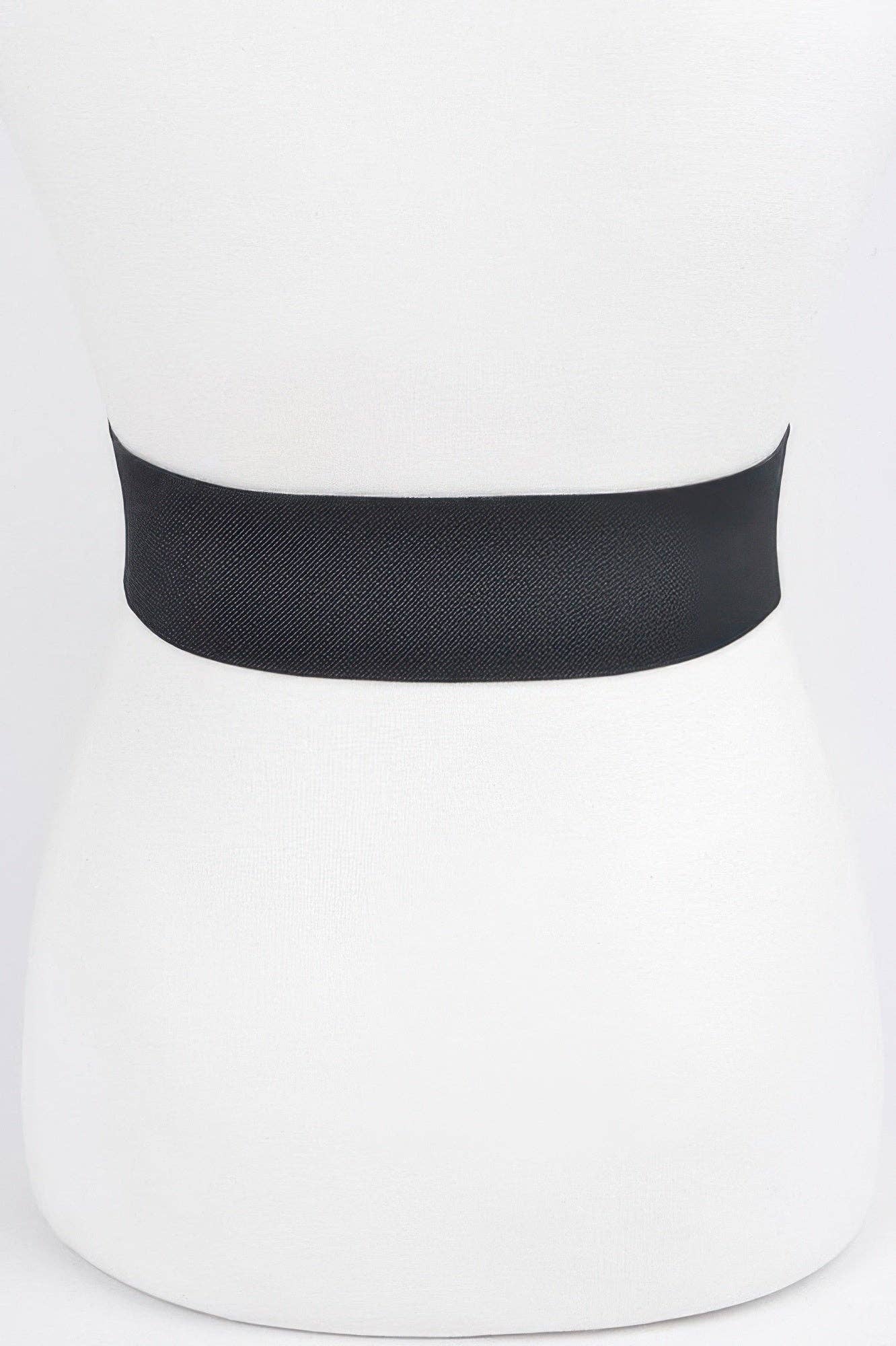 Rhinestone Buckle Plus Size Elastic Belt